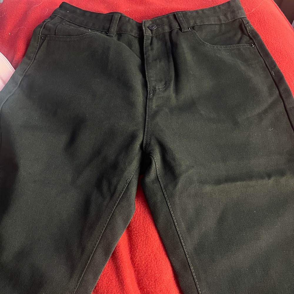 SHEIN black straight jean size large